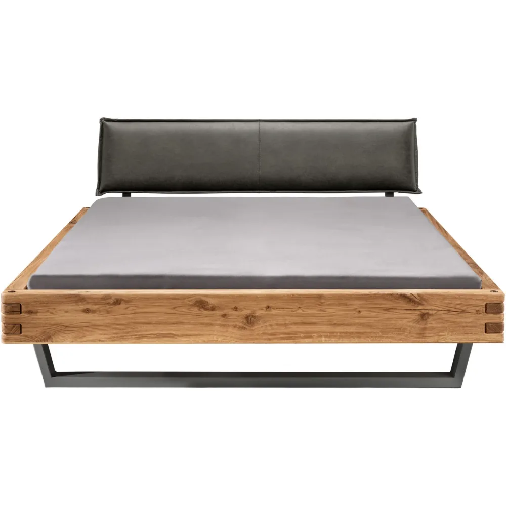 Bett Tepo Braun Holz 160 x 200 cm - Farbe: natur geölt - Material: Wildeiche - Bett