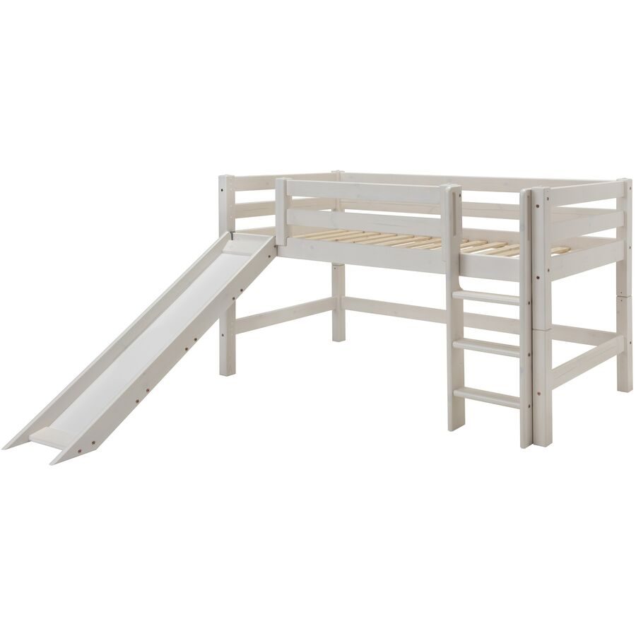 Kinderbett Iris Weiss Holz 90 x 200 cm - Material: Kiefer - Kinderbett