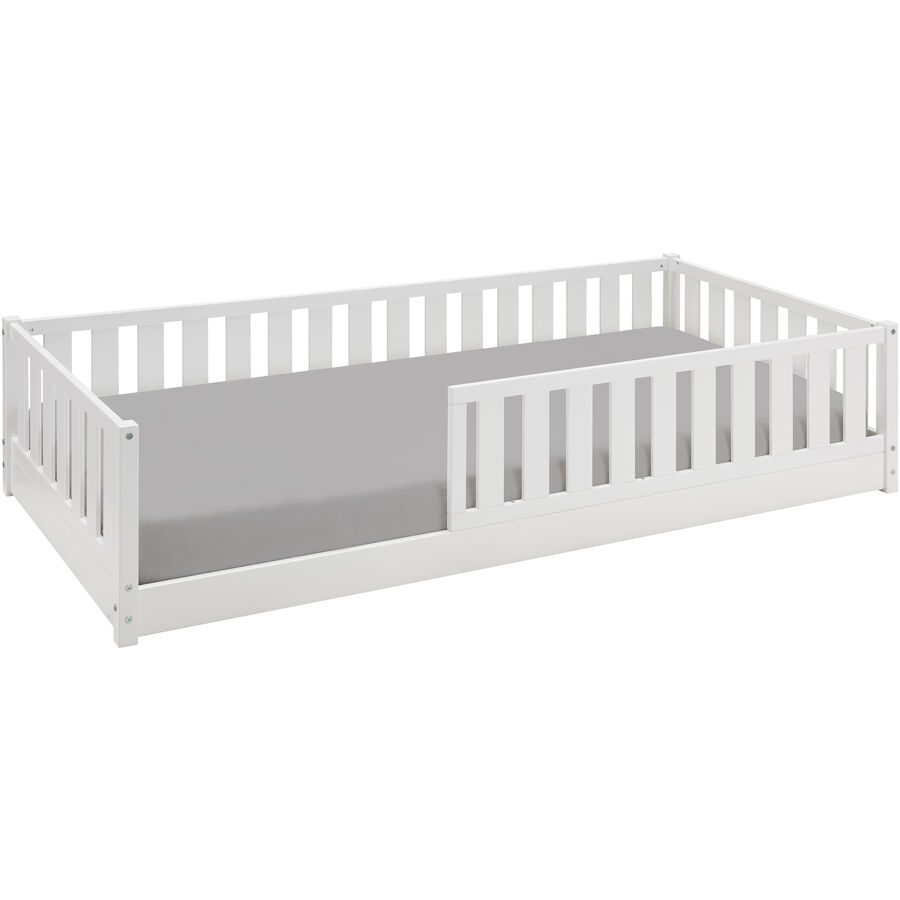 Kinderbett Iris Weiss Holz 90 x 200 cm - Material: Buche - Kinderbett