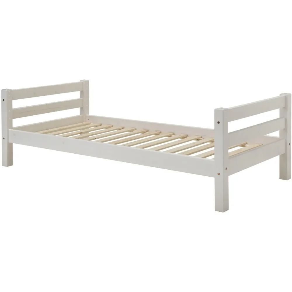 Kinderbett Iris Weiss Holz 140 x 200 cm - Material: Kiefer - Kinderbett