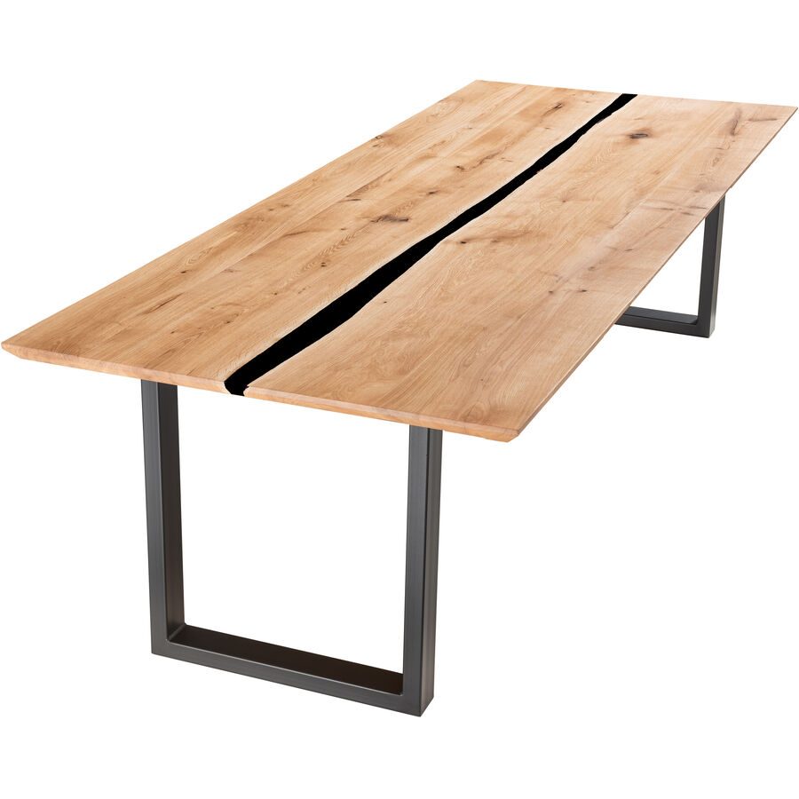 Tisch Resina Braun Holz/Metall 220 cm - Farbe: eiche - Tisch