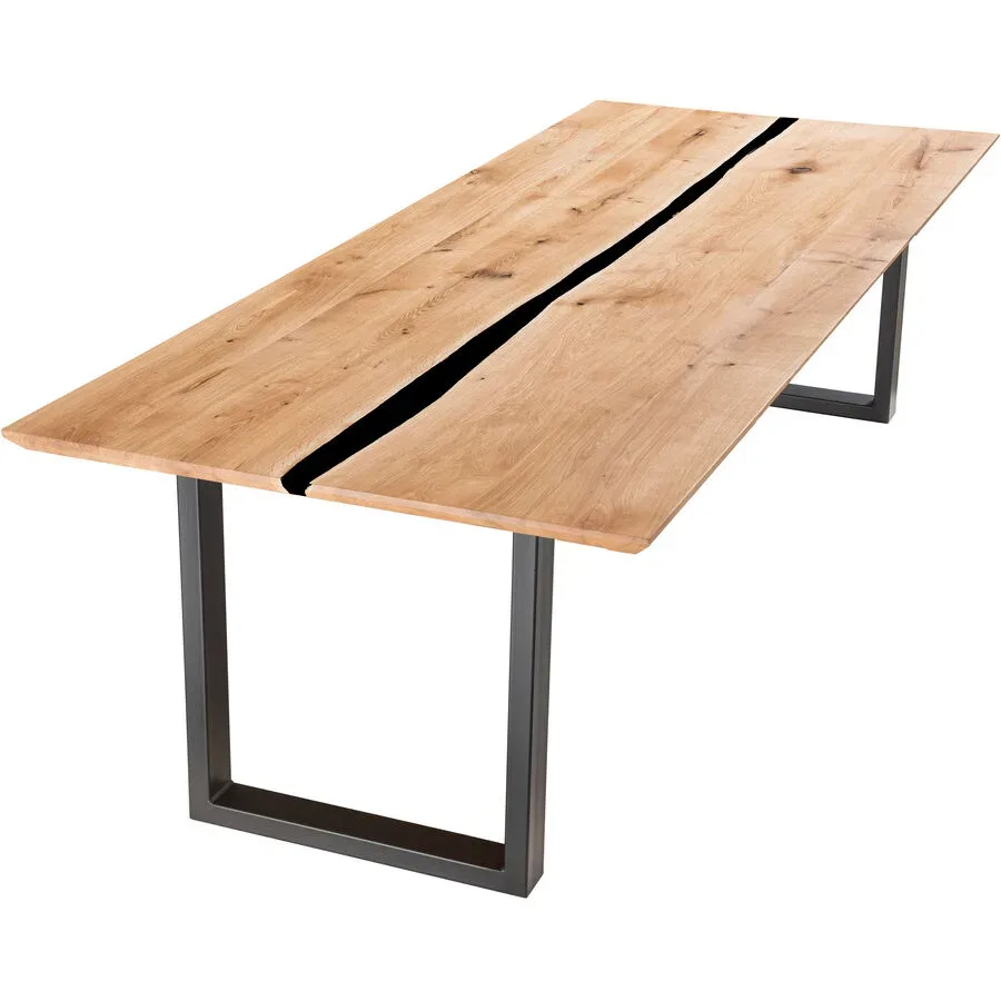 Tisch Resina Braun Holz/Metall 220 cm - Farbe: eiche - Tisch