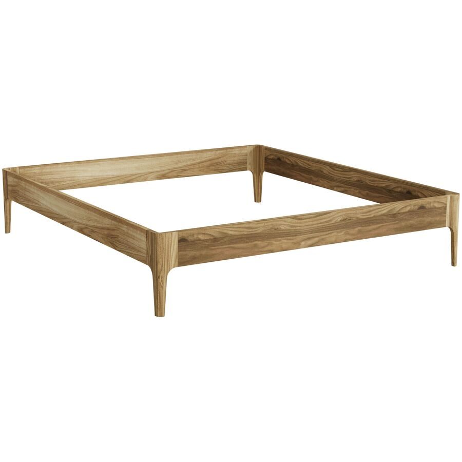 Bett Lund Braun Holz 180 x 200 cm - Farbe: Nussbaum - Material: Massivholz - Möbel Konfigurator: Traummöbel individuell zusammenstellen - Bett