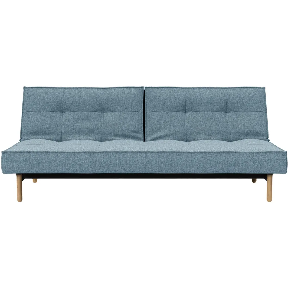 Bettsofa Split Blau Stoff 210 cm 91 cm Ausklappbar - Farbe: hellblau - Bettsofa