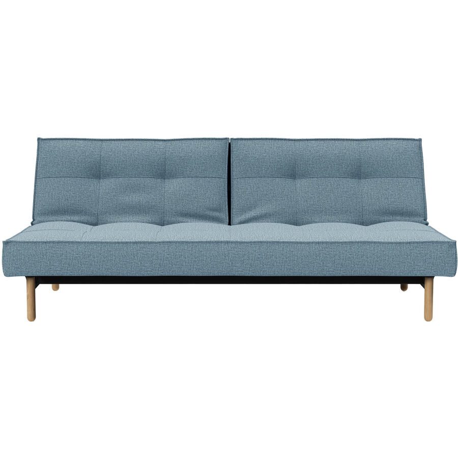 Bettsofa Split Blau Stoff 210 cm 91 cm Ausklappbar - Farbe: hellblau - Bettsofa