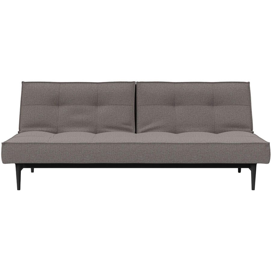 Bettsofa Split Beige/Grau Stoff 210 cm 91 cm Ausklappbar - Farbe: graubeige - Bettsofa