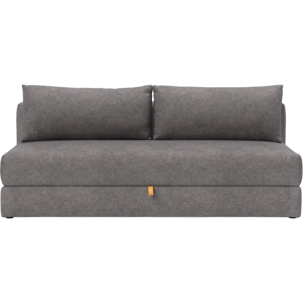 Bettsofa Odlav Grau Stoff 200 cm 105 cm Ausklappbar - Bettsofa
