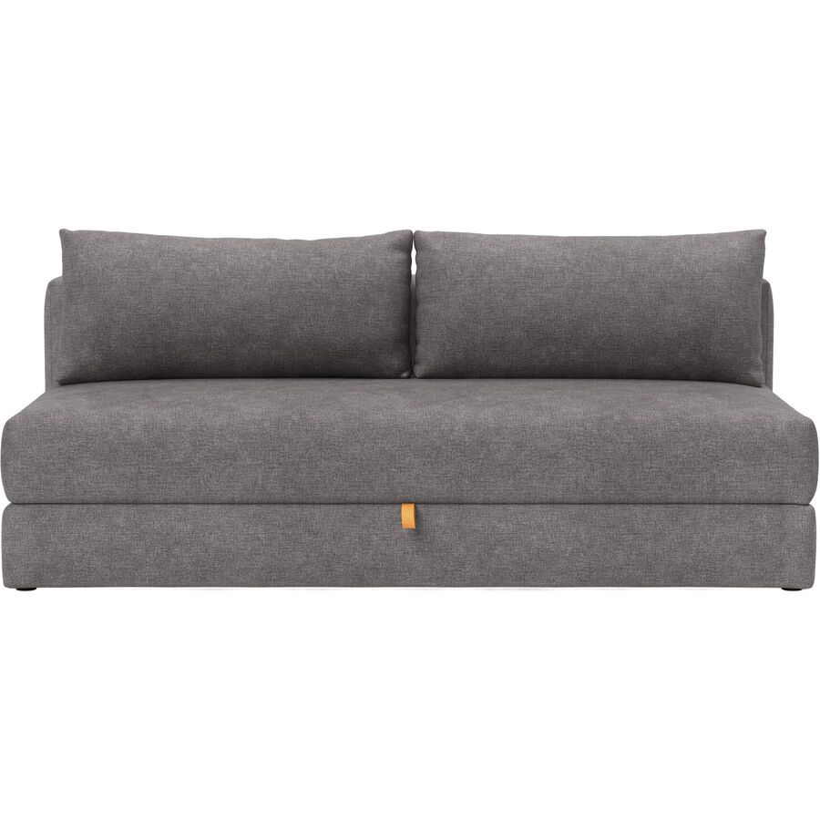 Bettsofa Odlav Grau Stoff 200 cm 105 cm Ausklappbar - Bettsofa
