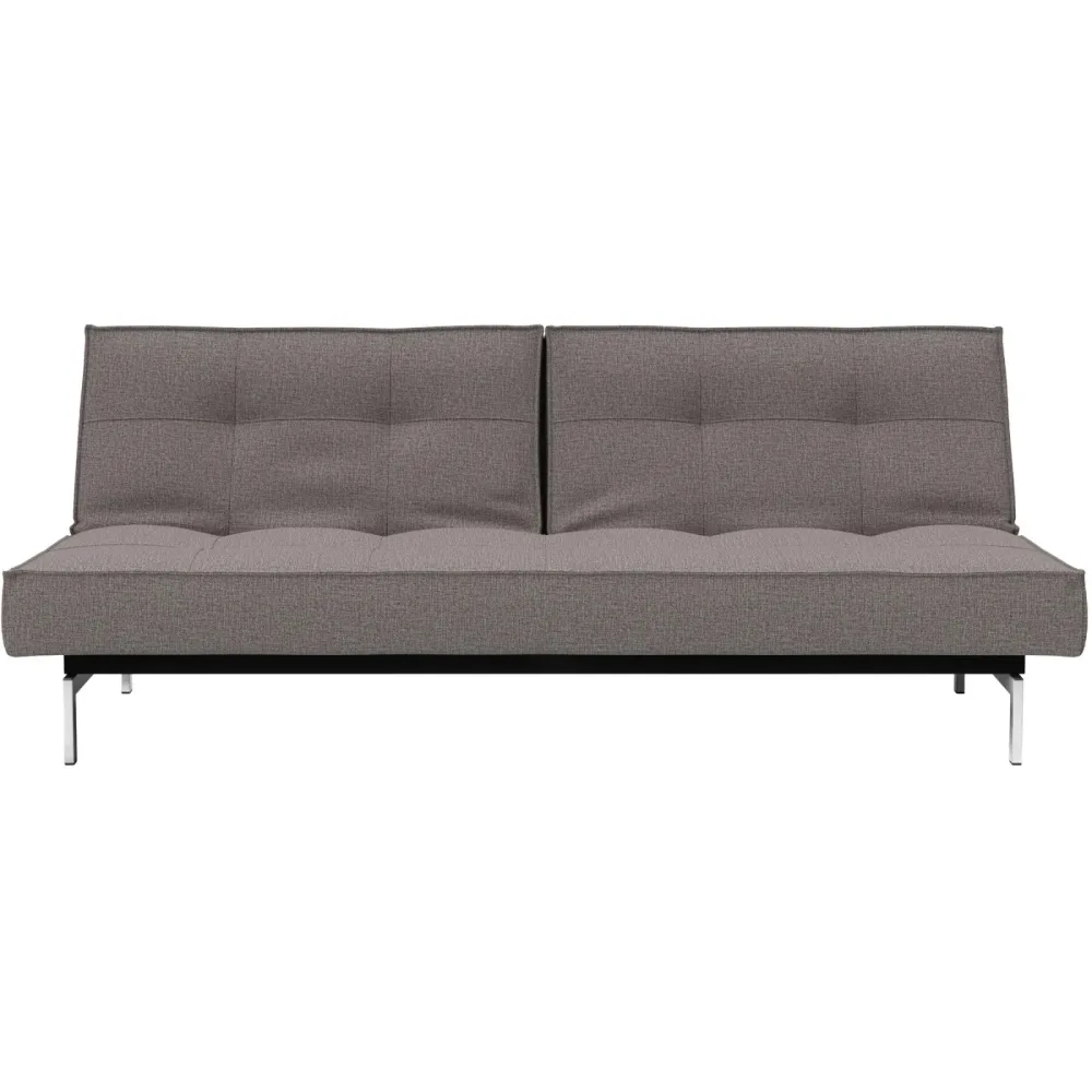 Bettsofa Split Beige/Grau Stoff 210 cm 89 cm - Farbe: graubeige - Bettsofa