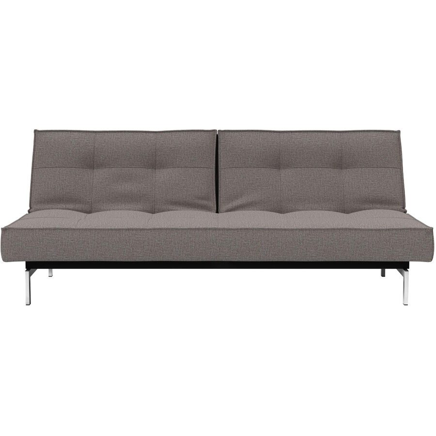 Bettsofa Split Beige/Grau Stoff 210 cm 89 cm - Farbe: graubeige - Bettsofa