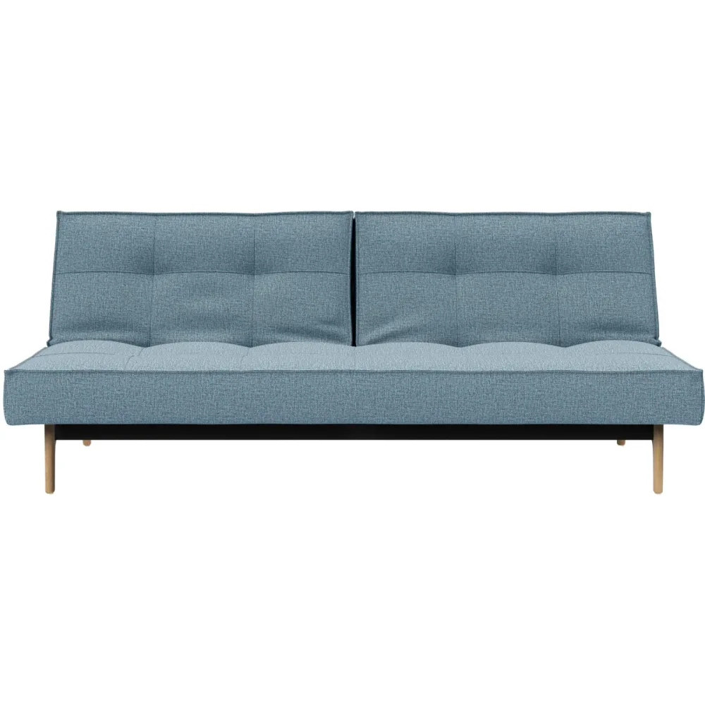 Bettsofa Split Blau Stoff 210 cm 96 cm Ausklappbar - Farbe: hellblau - Bettsofa