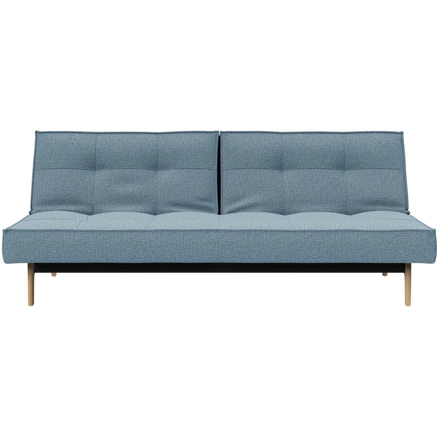 Bettsofa Split Blau Stoff 210 cm 96 cm Ausklappbar - Farbe: hellblau - Bettsofa