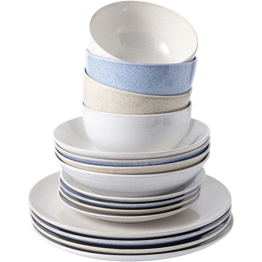 Teller flach Lorraine Weiss D 19.3 cm - Farbe: creme - Material: Stoneware - Teller flach