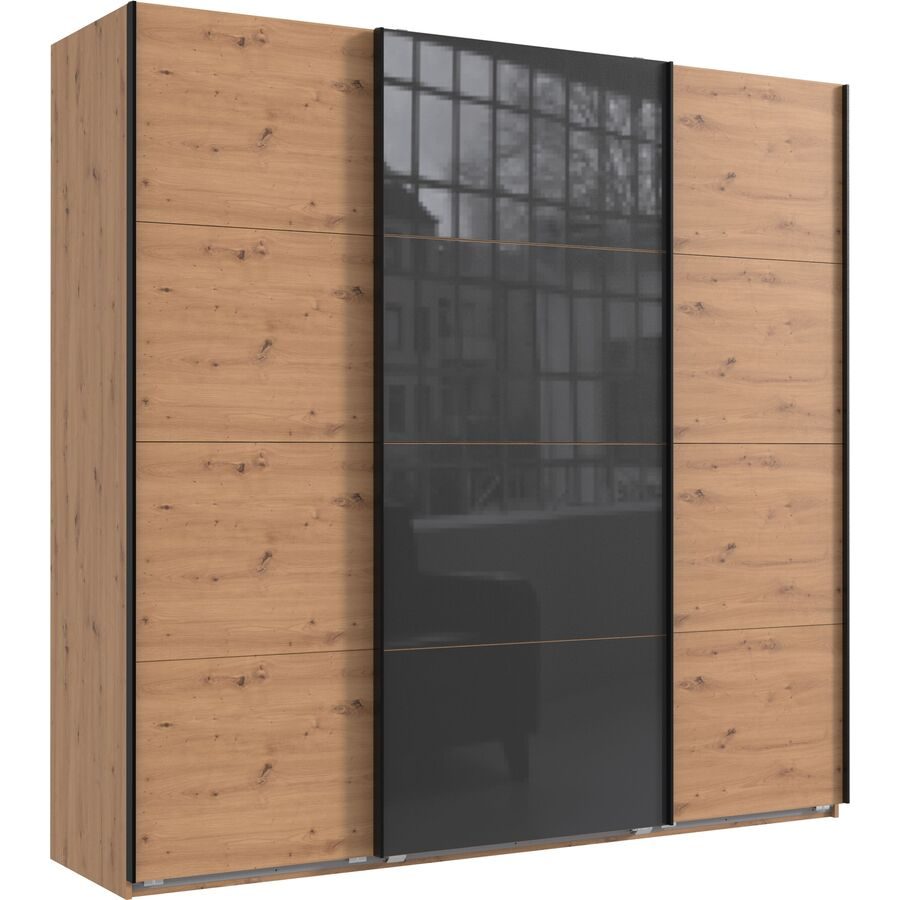 Kleiderschrank Neord Braun Holz 225 cm 64 cm 236 cm - Farbe: Eiche Nachbildung - Material: Holzwerkstoff - Kleiderschrank