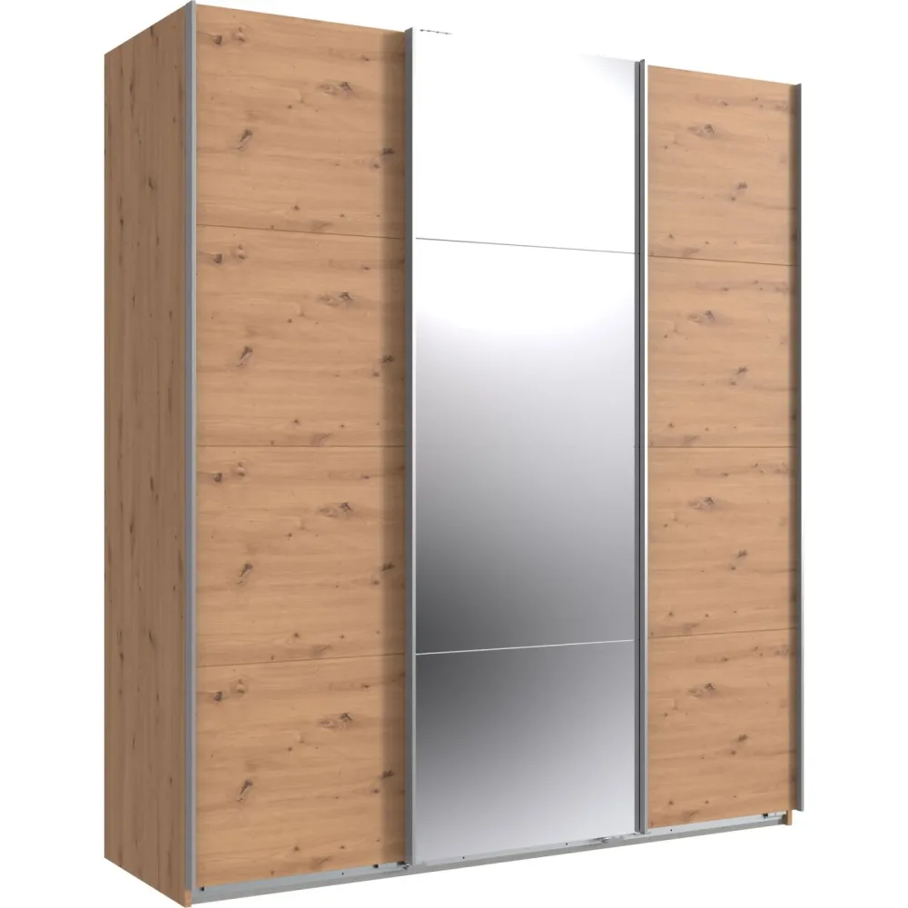 Kleiderschrank Neord Braun Holz 180 cm 64 cm 208 cm - Farbe: Eiche Nachbildung - Material: Holzwerkstoff - Kleiderschrank
