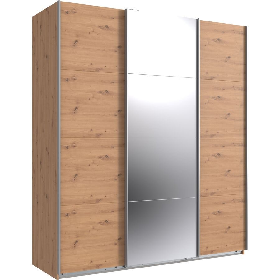 Kleiderschrank Neord Braun Holz 180 cm 64 cm 208 cm - Farbe: Eiche Nachbildung - Material: Holzwerkstoff - Kleiderschrank