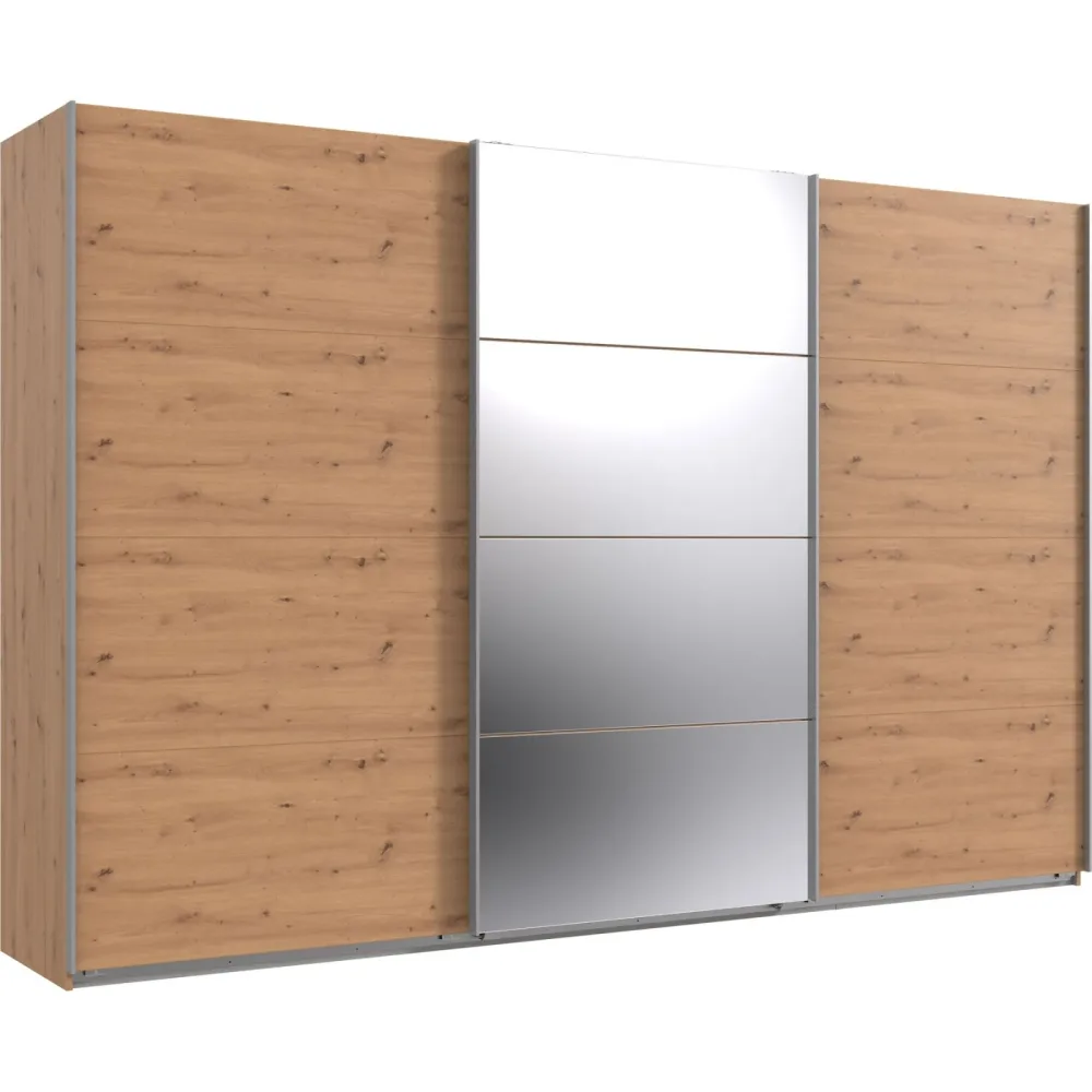 Kleiderschrank Neord Braun Holz 313 cm 64 cm 208 cm - Farbe: Eiche Nachbildung - Material: Holzwerkstoff - Kleiderschrank