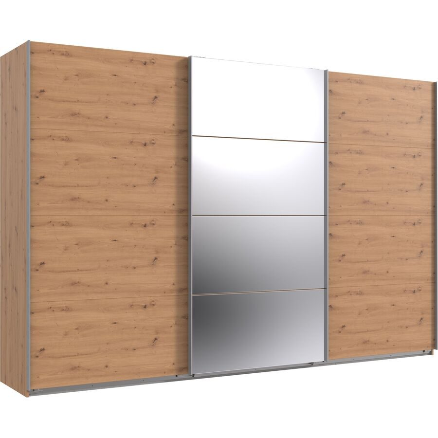 Kleiderschrank Neord Braun Holz 313 cm 64 cm 208 cm - Farbe: Eiche Nachbildung - Material: Holzwerkstoff - Kleiderschrank