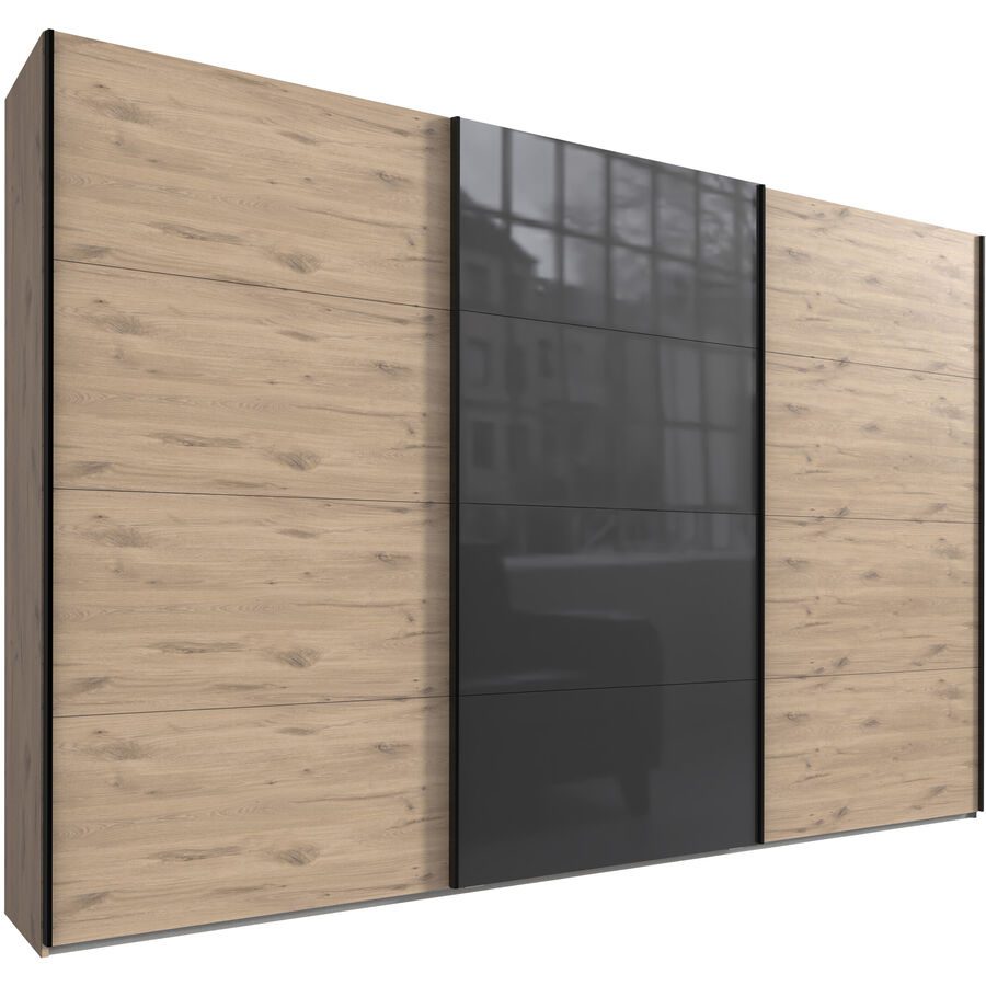 Kleiderschrank Neord Braun Holz 313 cm 64 cm 236 cm - Farbe: Eiche Nachbildung - Material: Holzwerkstoff - Kleiderschrank