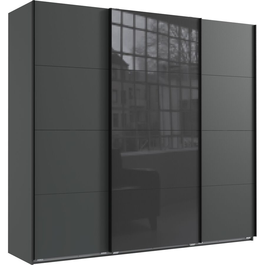 Kleiderschrank Neord Grau Holz 225 cm 64 cm 208 cm - Farbe: graphit - Material: Holzwerkstoff - Kleiderschrank