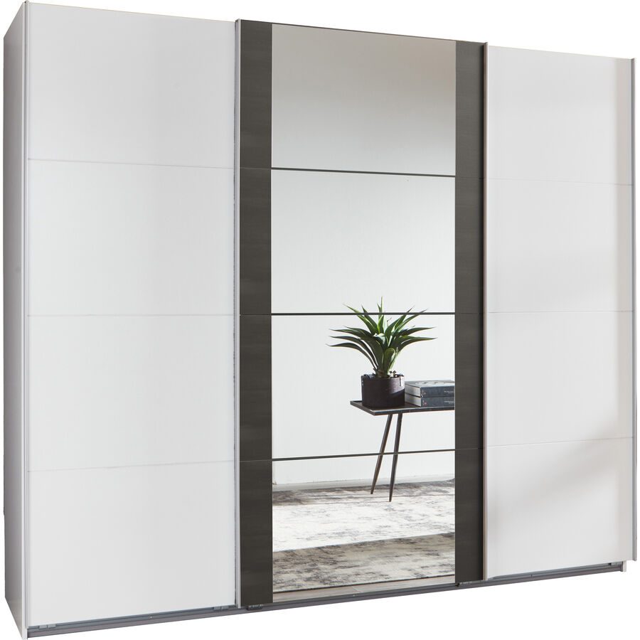 Kleiderschrank Juli Weiss Holz 270 cm 64 cm 208 cm - Material: Holzwerkstoff - Kleiderschrank