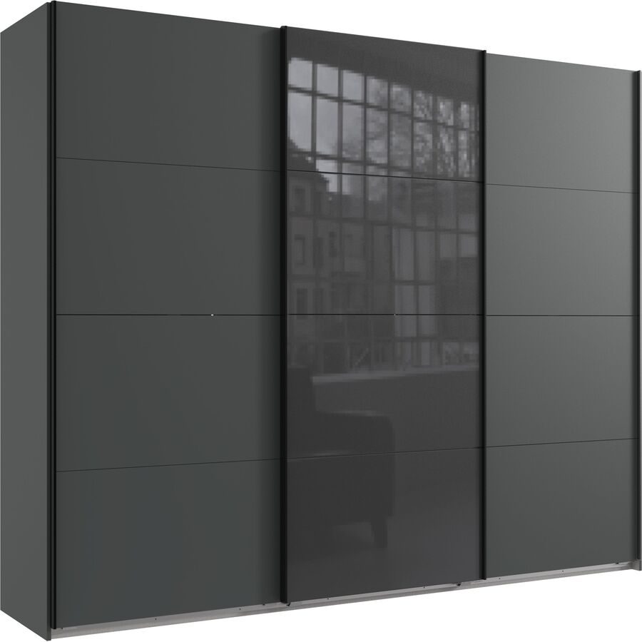 Kleiderschrank Neord Grau Holz 270 cm 64 cm 236 cm - Farbe: graphit - Material: Holzwerkstoff - Kleiderschrank