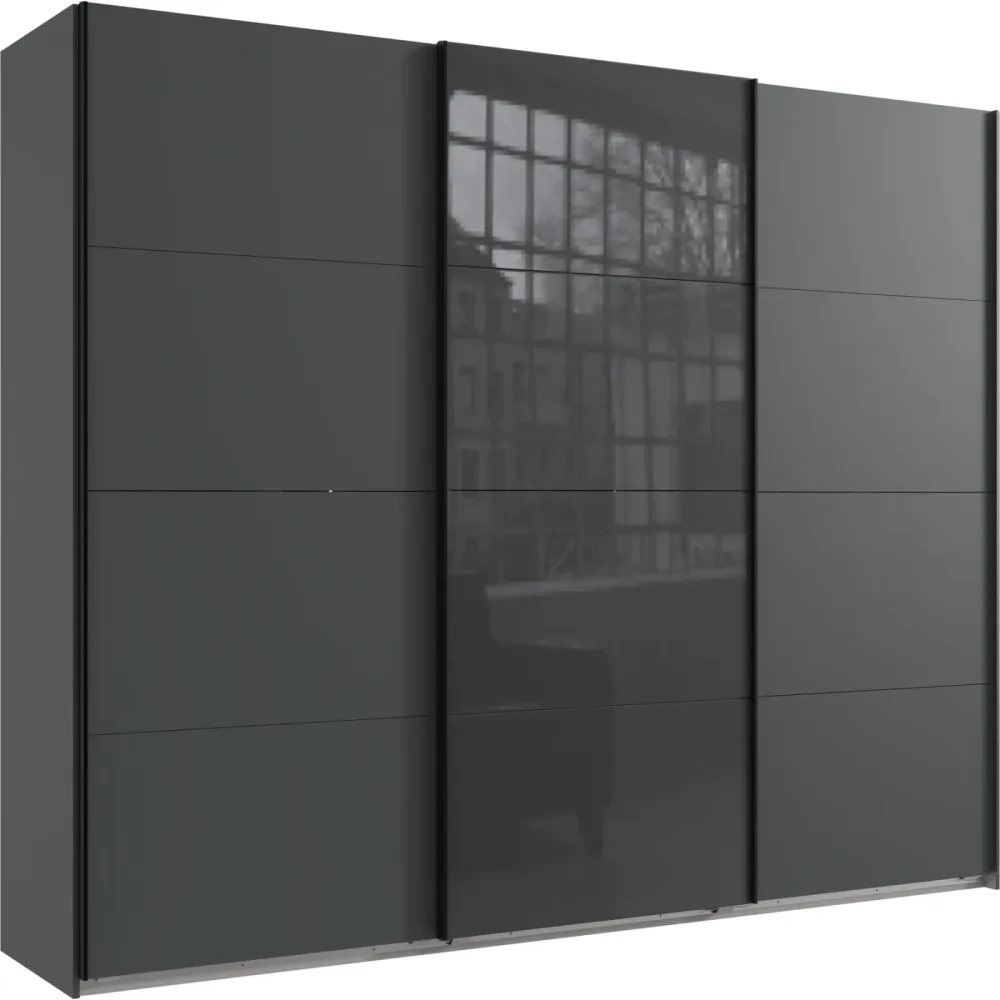 Kleiderschrank Neord Grau Holz 270 cm 64 cm 236 cm - Farbe: graphit - Material: Holzwerkstoff - Kleiderschrank