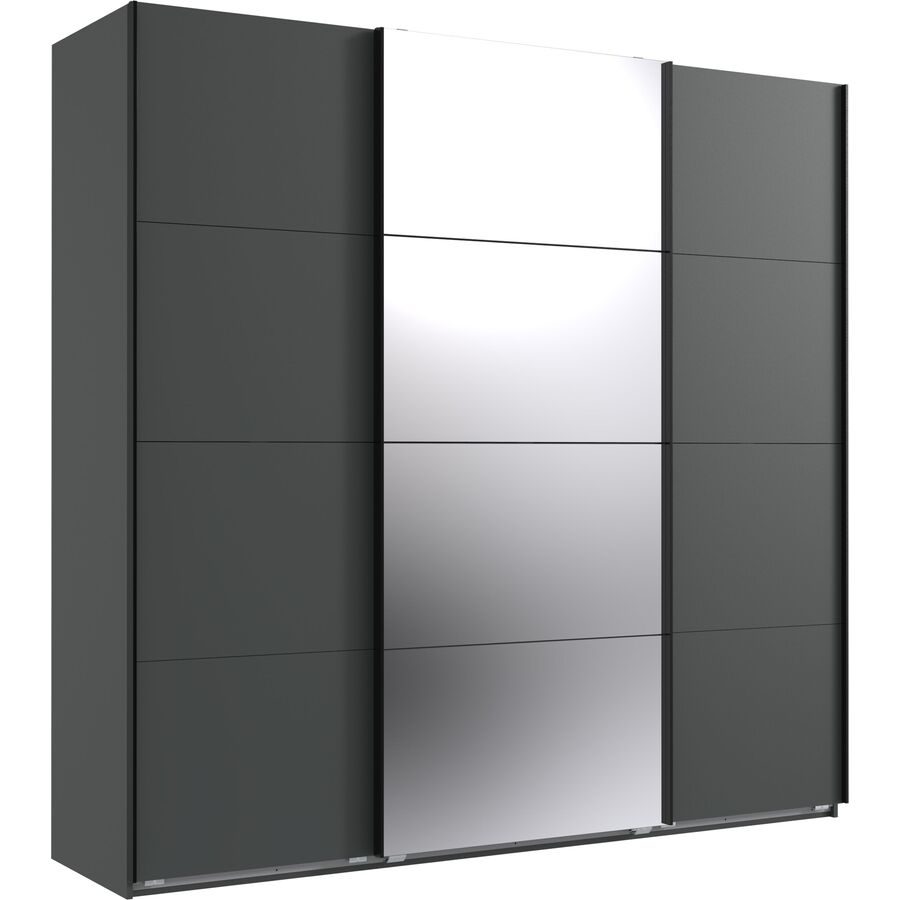Kleiderschrank Neord Grau Holz 225 cm 64 cm 236 cm - Farbe: graphit - Material: Holzwerkstoff - Kleiderschrank