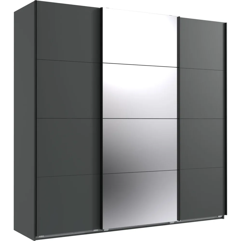 Kleiderschrank Neord Grau Holz 225 cm 64 cm 236 cm - Farbe: graphit - Material: Holzwerkstoff - Kleiderschrank