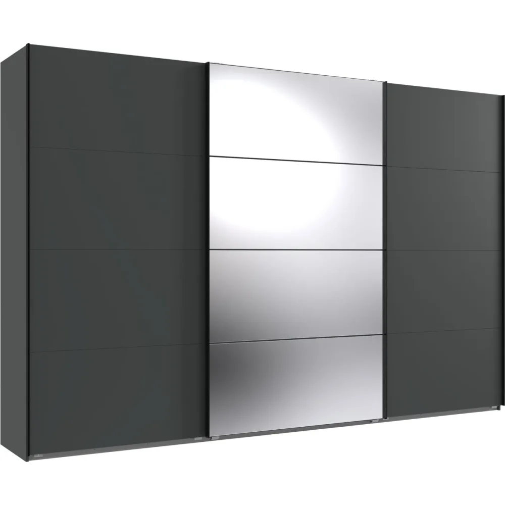 Kleiderschrank Neord Grau Holz 360 cm 64 cm 236 cm - Farbe: graphit - Material: Holzwerkstoff - Kleiderschrank