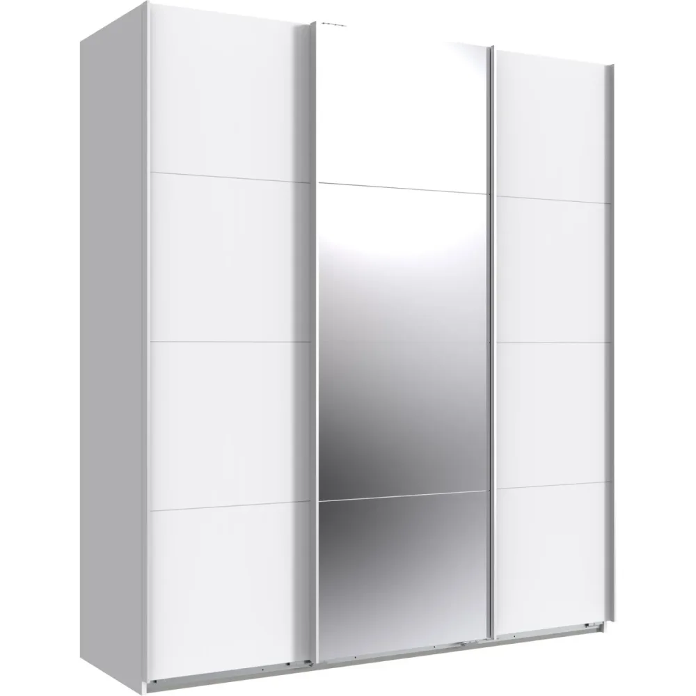 Kleiderschrank Neord Weiss Holz 180 cm 64 cm 208 cm - Material: Holzwerkstoff - Kleiderschrank