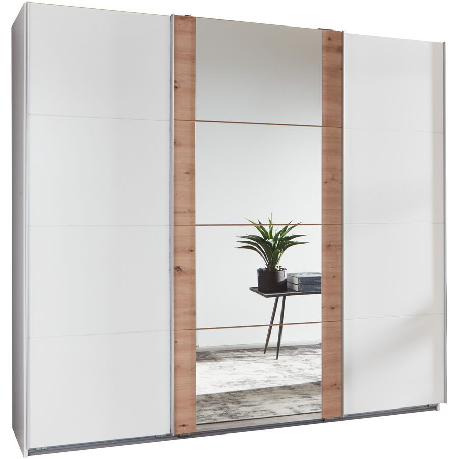 Kleiderschrank Juli Weiss Holz 313 cm 64 cm 208 cm - Material: Holzwerkstoff - Kleiderschrank