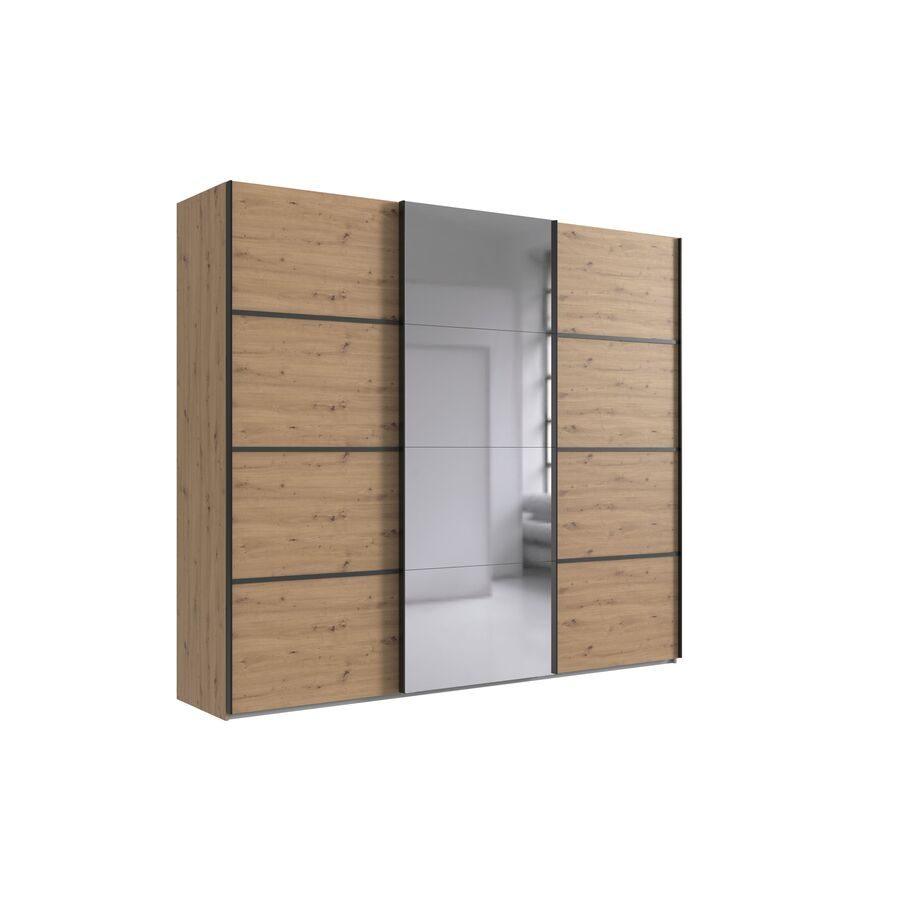 Kleiderschrank Jurky Braun Holz 270 cm 64 cm 208 cm - Farbe: Eiche Nachbildung - Material: Holzwerkstoff - Kleiderschrank