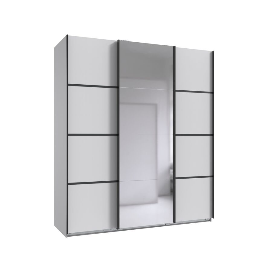 Kleiderschrank Jurky Weiss Holz 180 cm 64 cm 208 cm - Material: Holzwerkstoff - Kleiderschrank