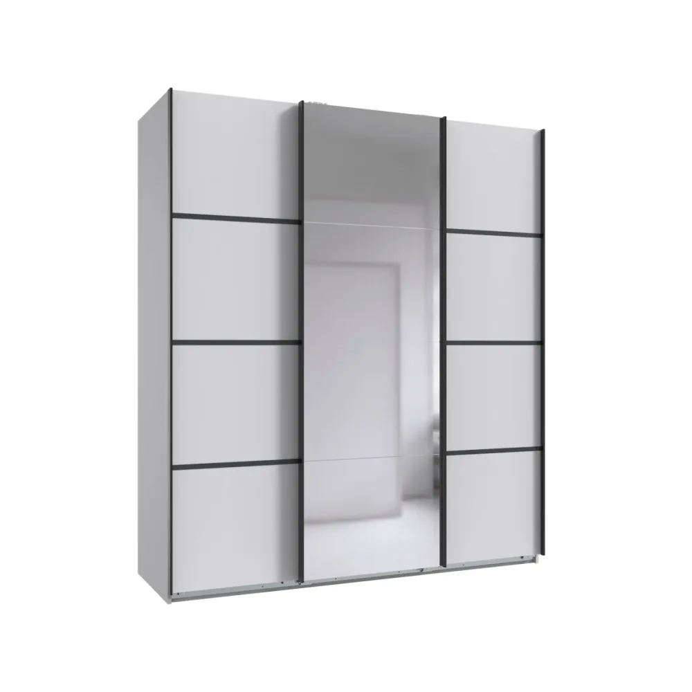 Kleiderschrank Jurky Weiss Holz 180 cm 64 cm 208 cm - Material: Holzwerkstoff - Kleiderschrank