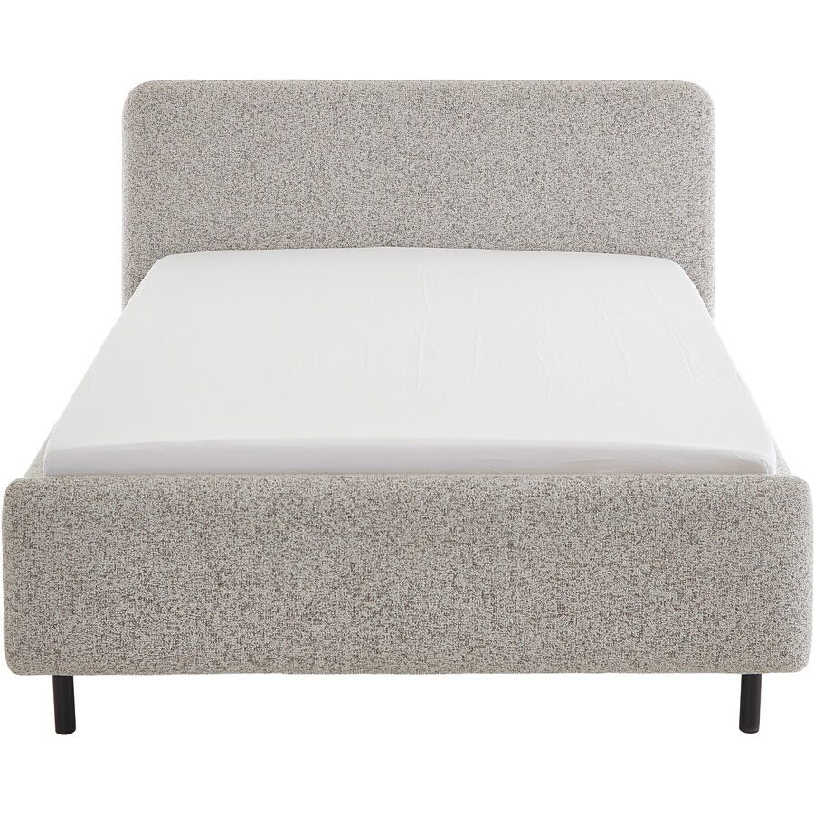Bett Prisa Beige Stoff 140 x 200 cm - Bett