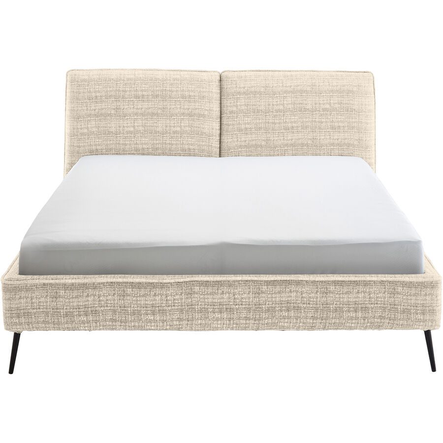 Bett Ibli Beige Stoff 180 x 200 cm - Farbe: sand - Bett