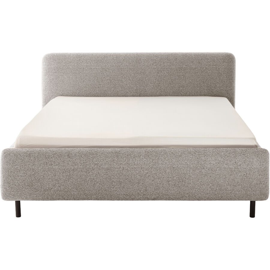Bett Prisa Beige Stoff 160 x 200 cm - Bett