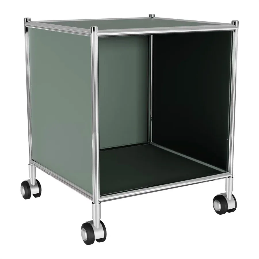 Nachttisch Cubo Grün Metall 41 cm - Farbe: lorbeer - Möbel Konfigurator: Traummöbel individuell zusammenstellen - Nachttisch