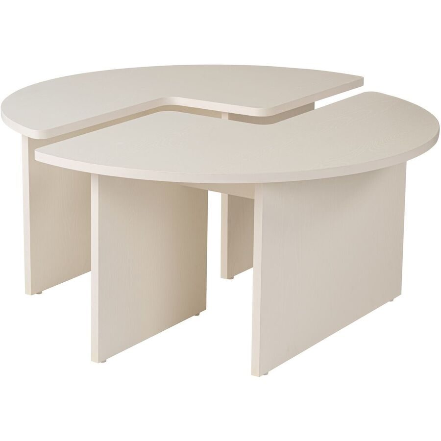 Salontisch Georis Beige Holz 90 cm - Material: Holzwerkstoff - Salontisch