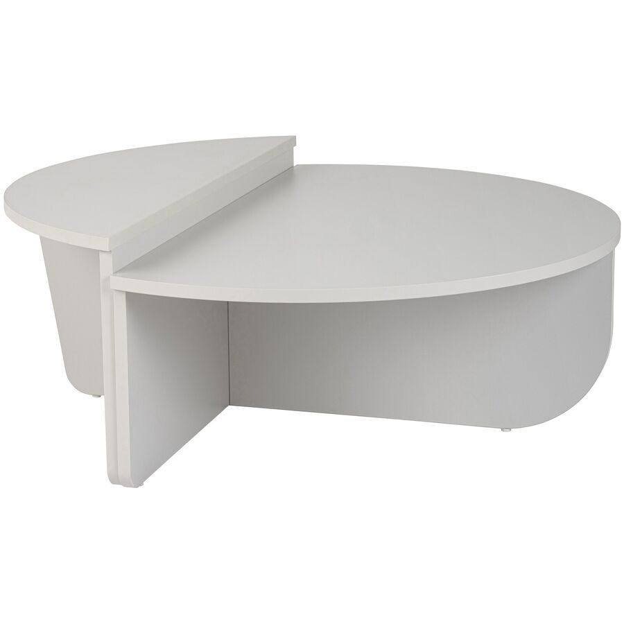 Salontisch Georis Weiss Holz 90 cm - Material: Holzwerkstoff - Salontisch