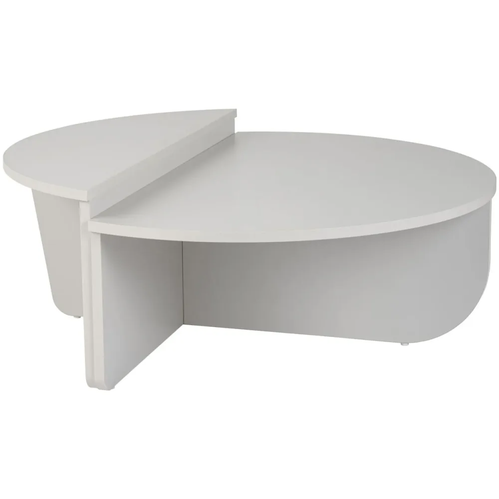 Salontisch Georis Weiss Holz 90 cm - Material: Holzwerkstoff - Salontisch