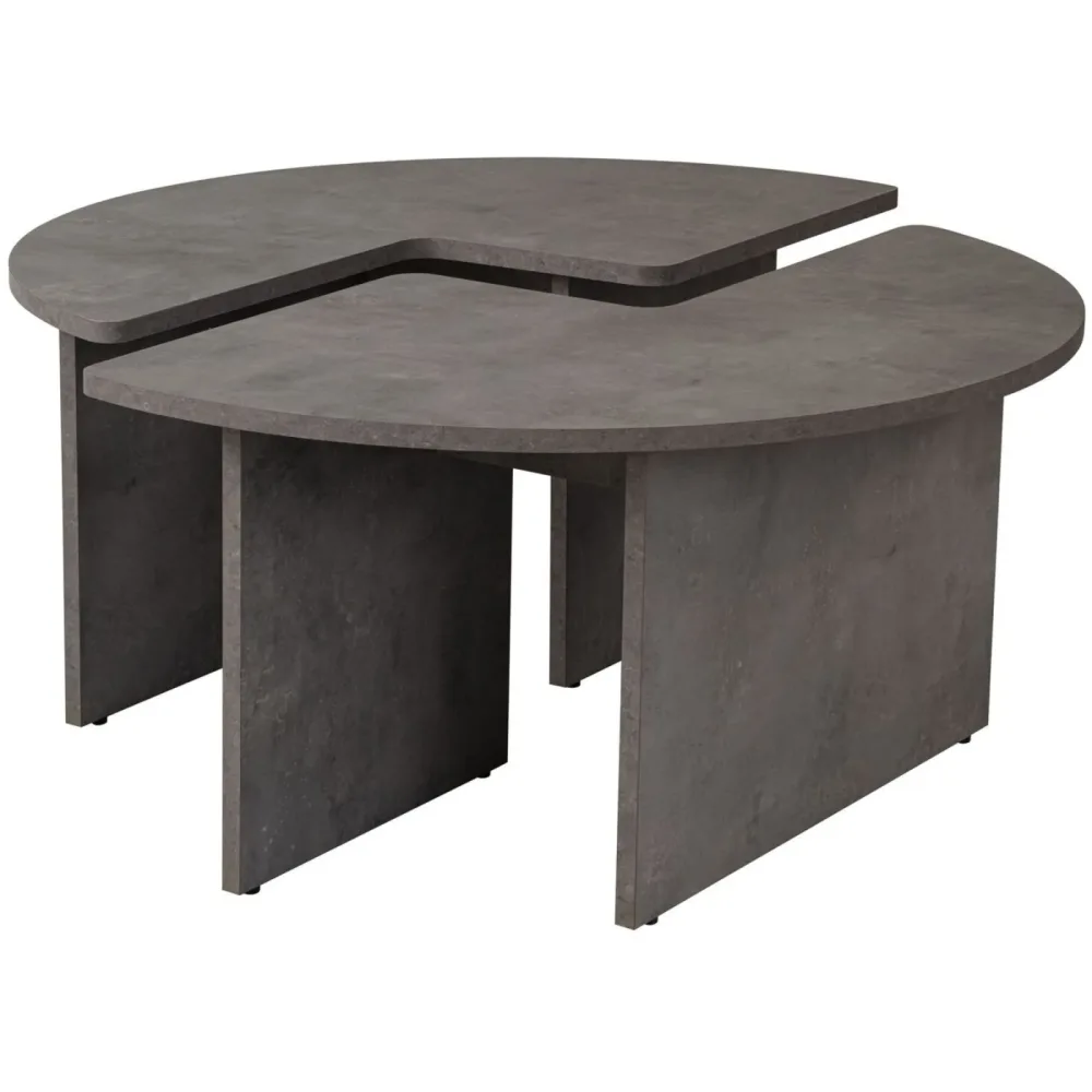 Salontisch Georis Grau Holz 90 cm - Material: Holzwerkstoff - Salontisch