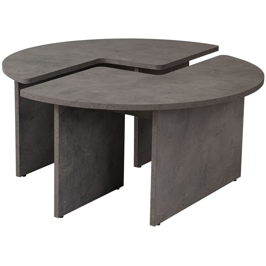Salontisch Georis Grau Holz 90 cm - Material: Holzwerkstoff - Salontisch