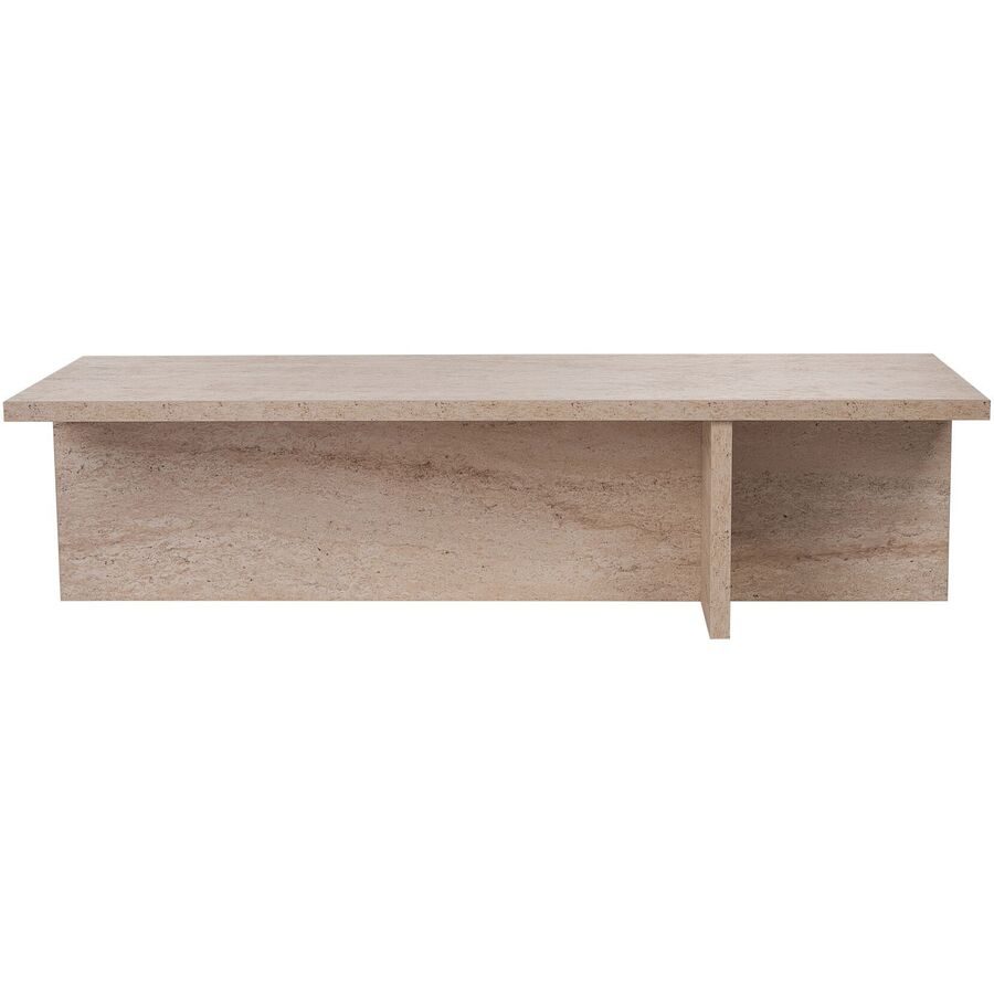Salontisch Georis Beige/Braun Holz 120 cm - Farbe: Braun/beige marmoriert - Material: Holzwerkstoff - Salontisch