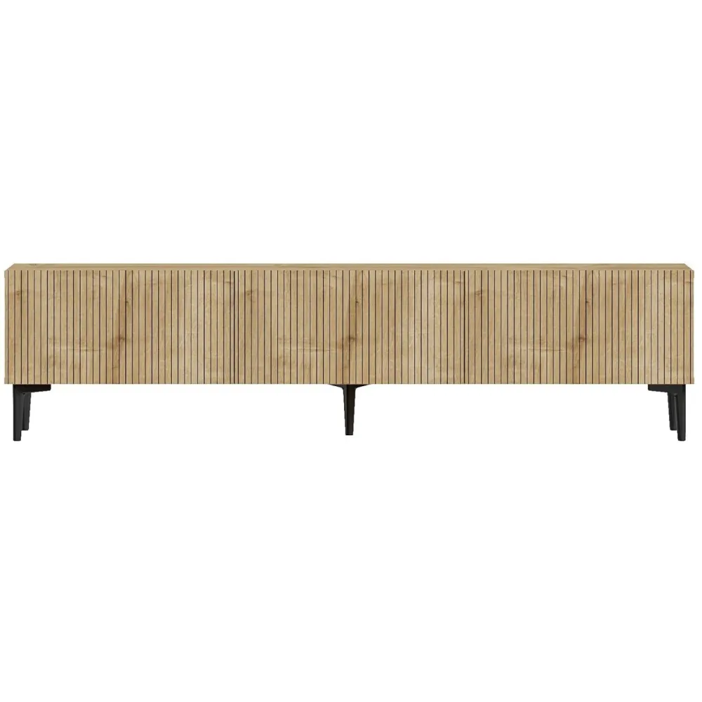 TV-Möbel Georis Braun Holz 160 cm 45.6 cm 31.4 cm - Farbe: eiche - Material: Holzwerkstoff - TV-Möbel