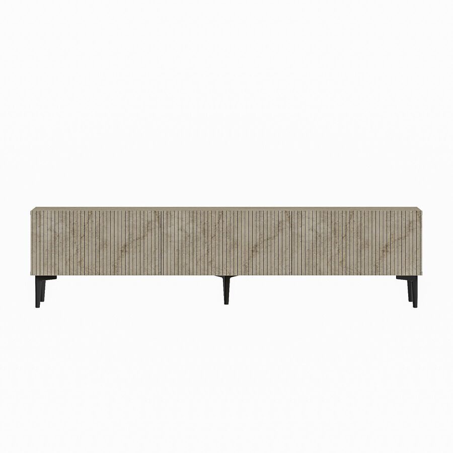 TV-Möbel Georis Beige/Braun Holz 160 cm 45.6 cm 31.4 cm - Farbe: Braun/beige marmoriert - Material: Holzwerkstoff - TV-Möbel