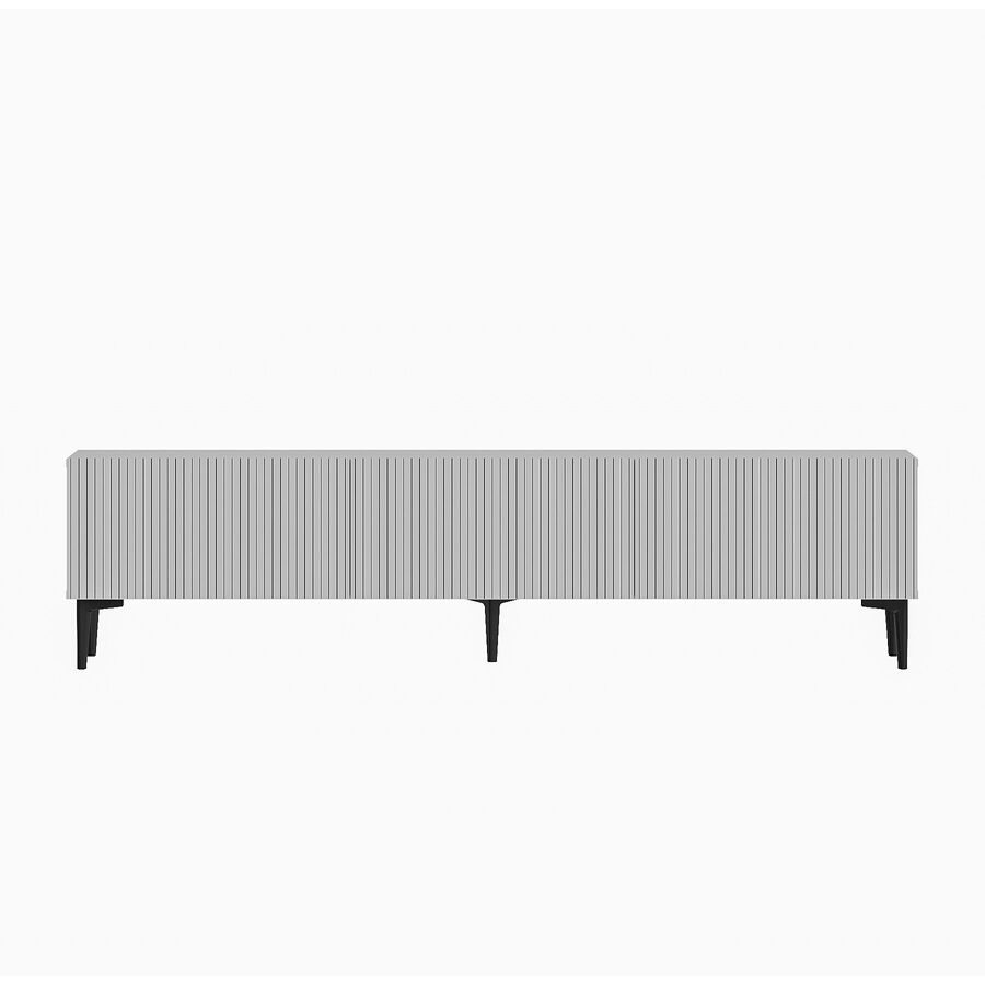 TV-Möbel Georis Weiss Holz 160 cm 45.6 cm 31.4 cm - Material: Holzwerkstoff - TV-Möbel