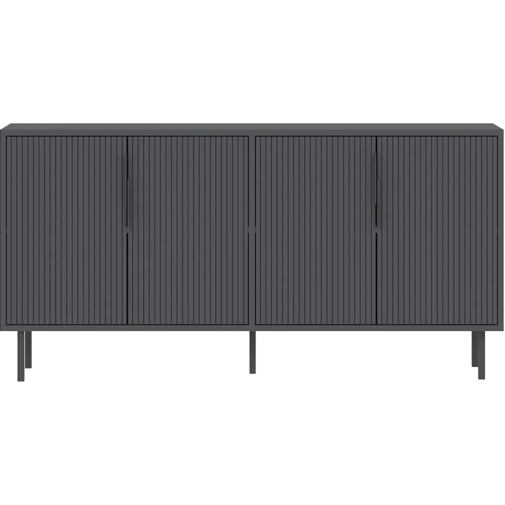 Sideboard Georis Grau Holz 150 cm 75 cm - Farbe: anthrazit - Material: Holzwerkstoff - Sideboard