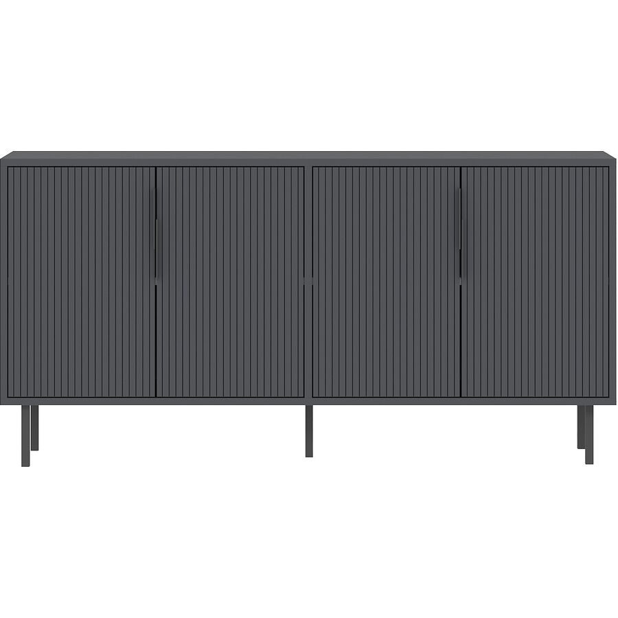 Sideboard Georis Grau Holz 150 cm 75 cm - Farbe: anthrazit - Material: Holzwerkstoff - Sideboard